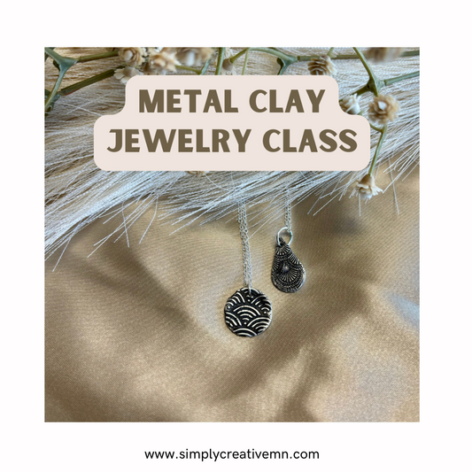 Metal Clay Jewelry Class | Sun. May 12th 10:30am-1pm