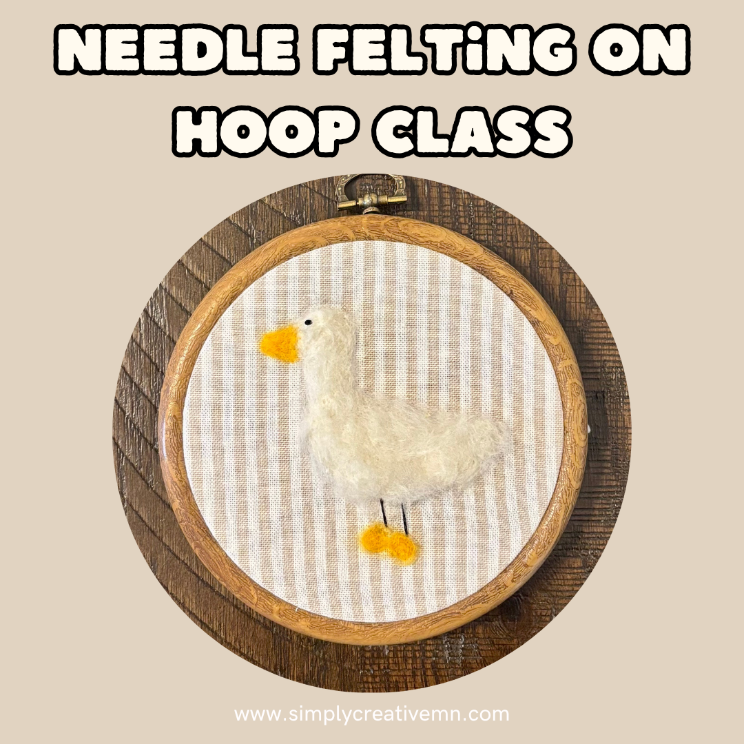 Needle Felting on a Hoop Class | January & February 2026 Classes