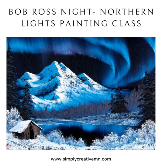 Bob Ross Night- Northern Lights Painting Class | Tues. Dec. 2nd 6pm-9pm
