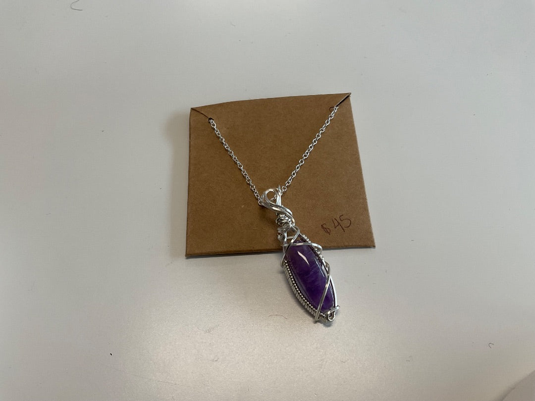 Amethyst Wire Wrapped Connie Beth Creations Necklace