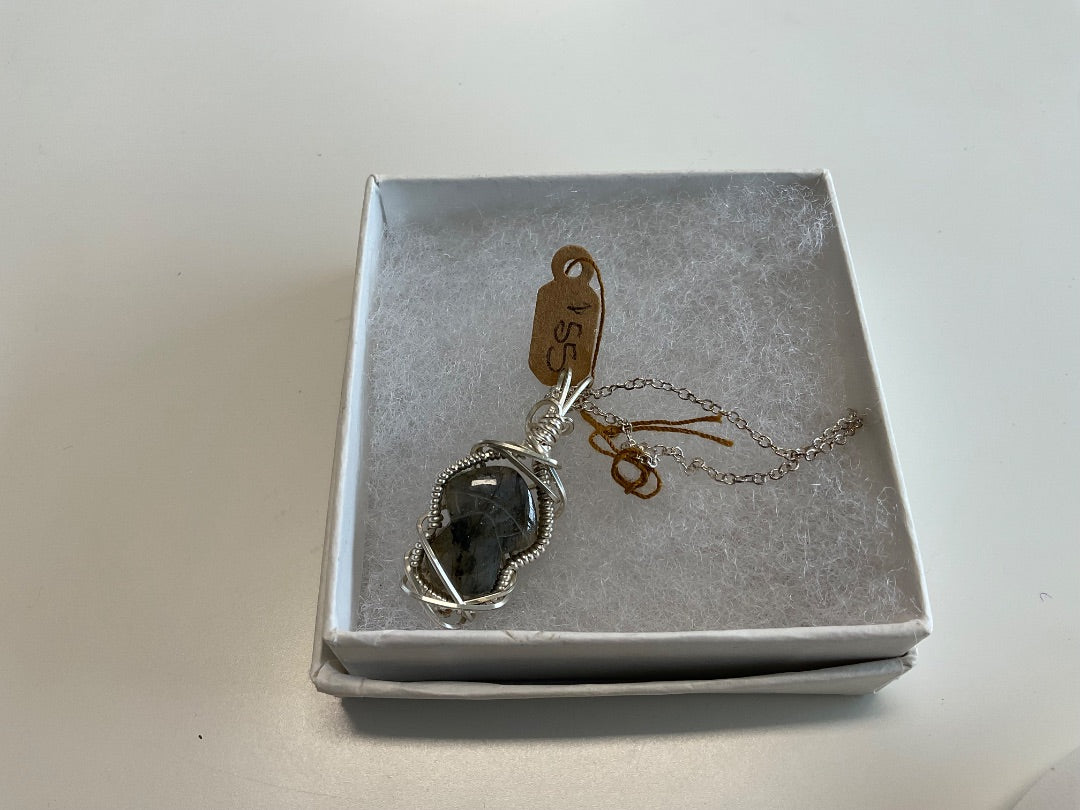 Labradorite Wire Wrapped Connie Beth Creations Necklace