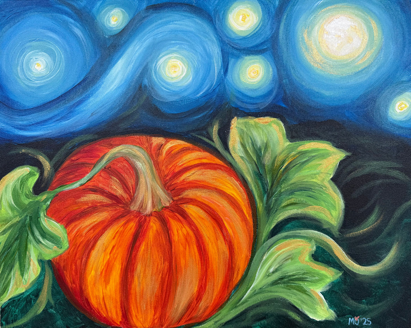 Pumpkin Starry Night Painting Class | Sat. Oct. 25th 6pm-9pm