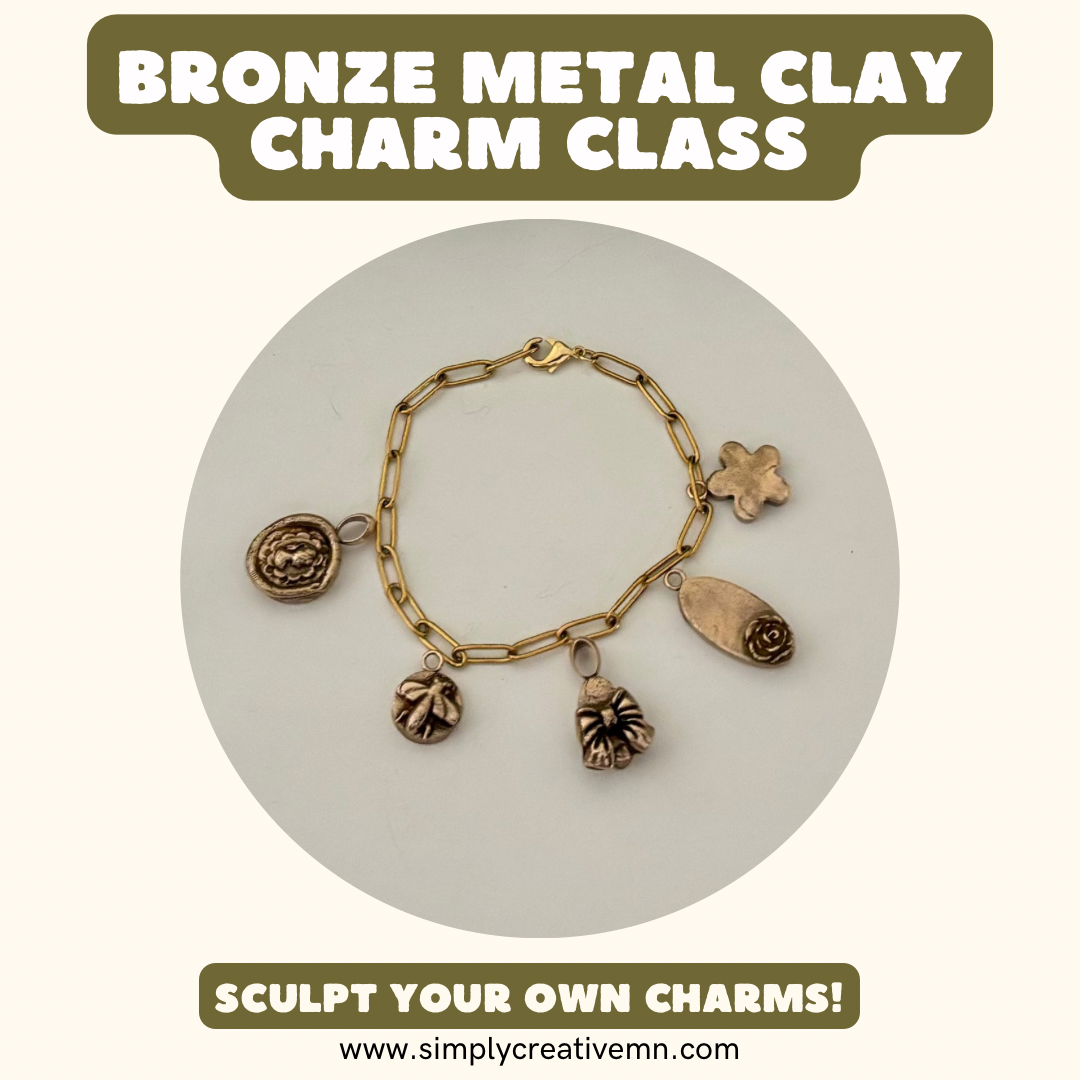 Bronze Metal Clay Charm Bracelet Class | Sun. April 27th 3pm-5pm