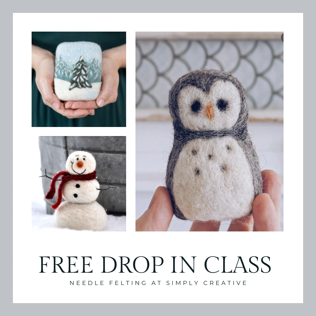 FREE Mini Needle Felting Self Led Workshop | Fri. Jan 10th 5pm-9pm