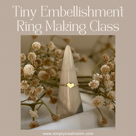 Tiny Embellishment Ring Making Class