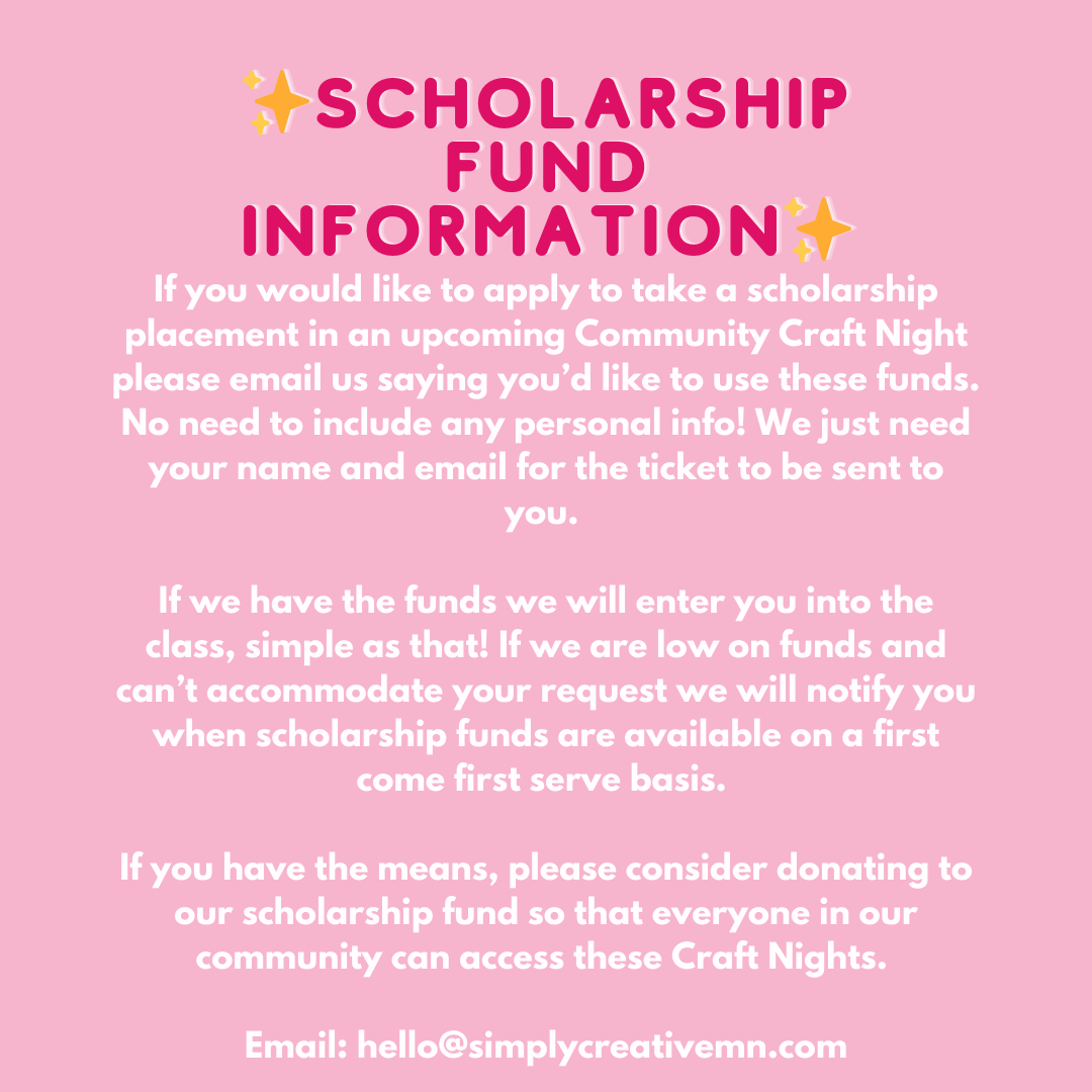 Community Craft Night | Scholarship Donation Fund