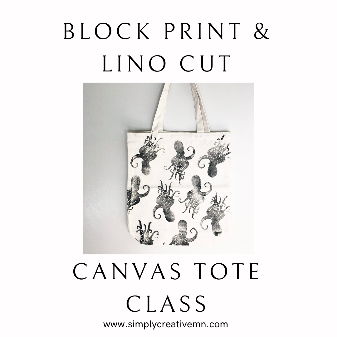 Block Printing Canvas Bag Class | Fri. March 1st 6pm-8:30pm
