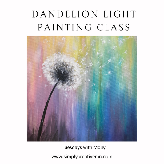 Dandelion Light Painting Class | Tues. Aug. 6th 6pm-9pm