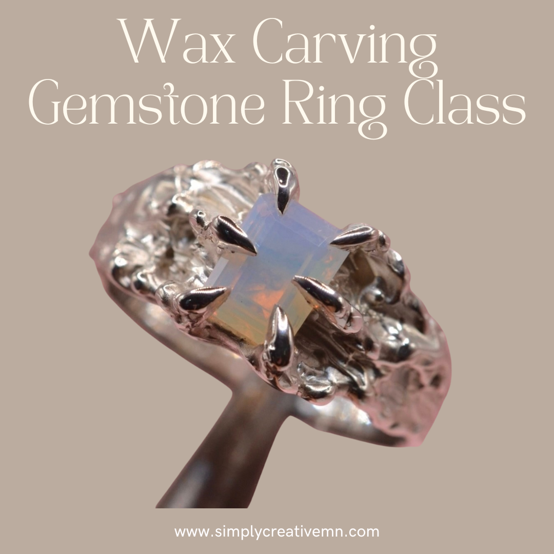 Wax Carving Rings with Gemstones