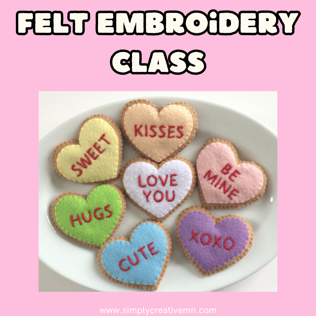 Felt Embroidery Class | Thurs. Feb 12th 6pm-8:30pm