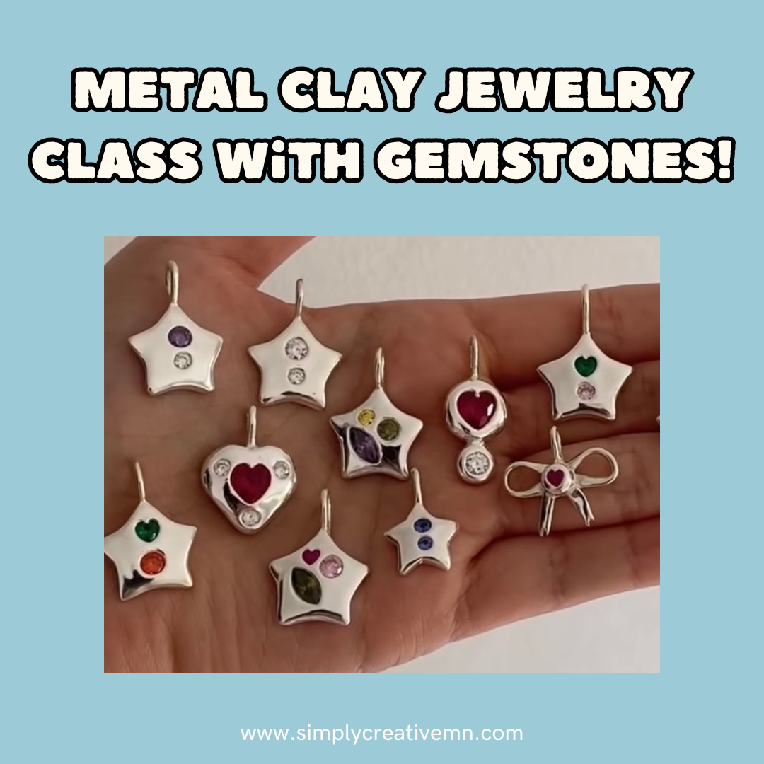 Metal Clay Jewelry Class with Gemstones | Winter 2026 Classes