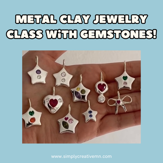 Metal Clay Jewelry Class with Gemstones | Winter 2026 Classes