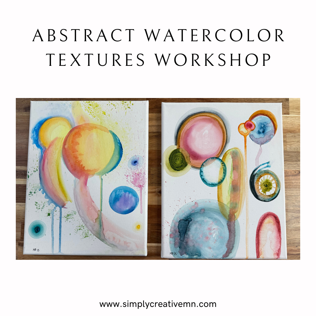 Abstract Watercolor Textures Workshop | Tues. Jan. 13th 6pm-9pm