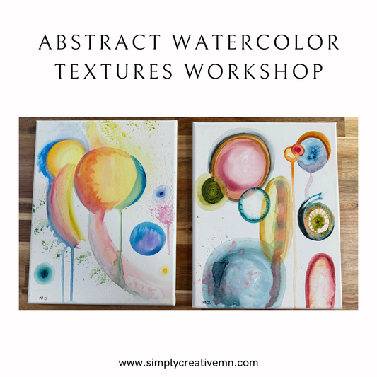 Abstract Watercolor Textures Workshop | Tues. Jan. 13th 6pm-9pm