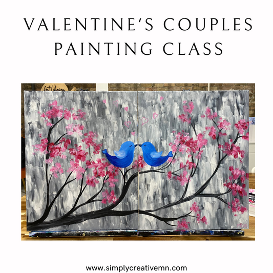 Valentine's Couples Painting Class | Tues. Feb. 11th 6pm-9pm