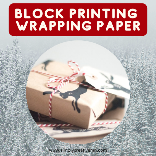 Holiday Block Printed Wrapping Paper Class | Fri. Dec. 12th 6pm-8:30pm