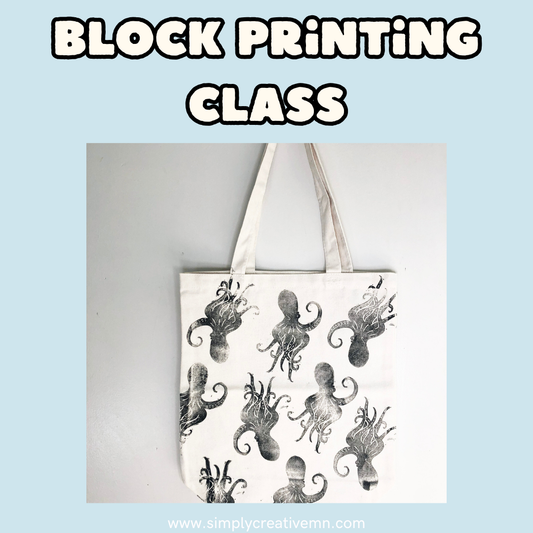 Block Printing Class | January & February 2026 Classes