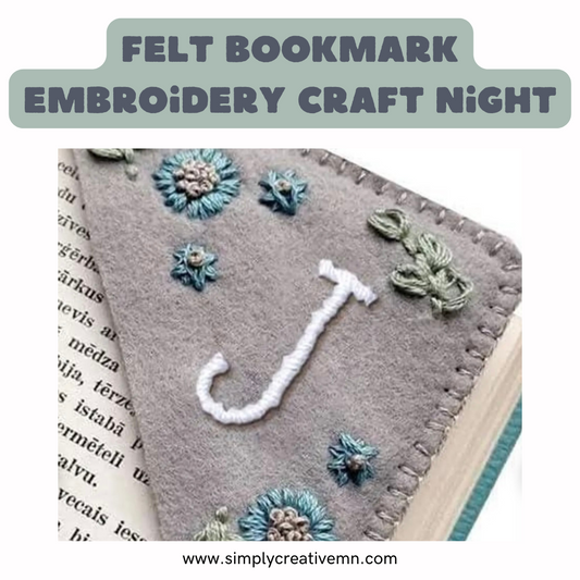 Felt Bookmark Embroidery Craft Night | Wed. April 9th 6pm-8pm