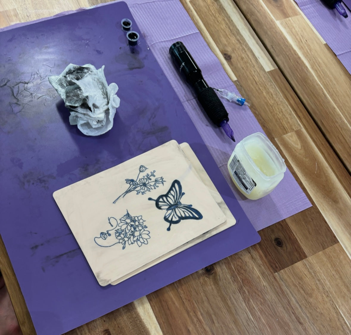 Tattooing Synthetic Skin Class