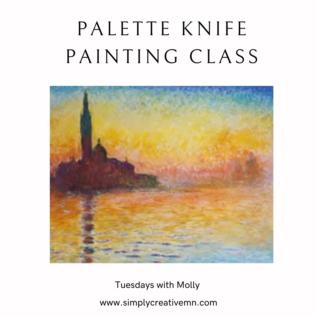 Monet Sunset Palette Knife Painting Class | Tues. Aug. 5th 6pm-9pm