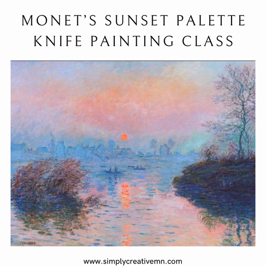 Monet’s Sunset Palette Knife Painting Class | Tues. Jan. 21st 6pm-9pm