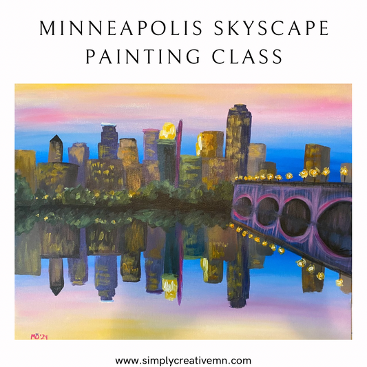 Minneapolis Skyscape Painting Class | Tues. January 28th 6pm-9pm