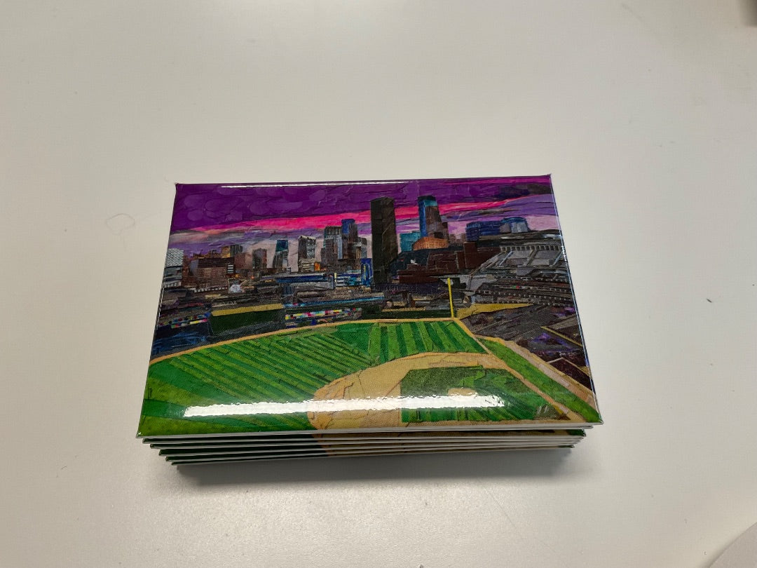 Summer Night at the Ball Park Jake Manders Magnets