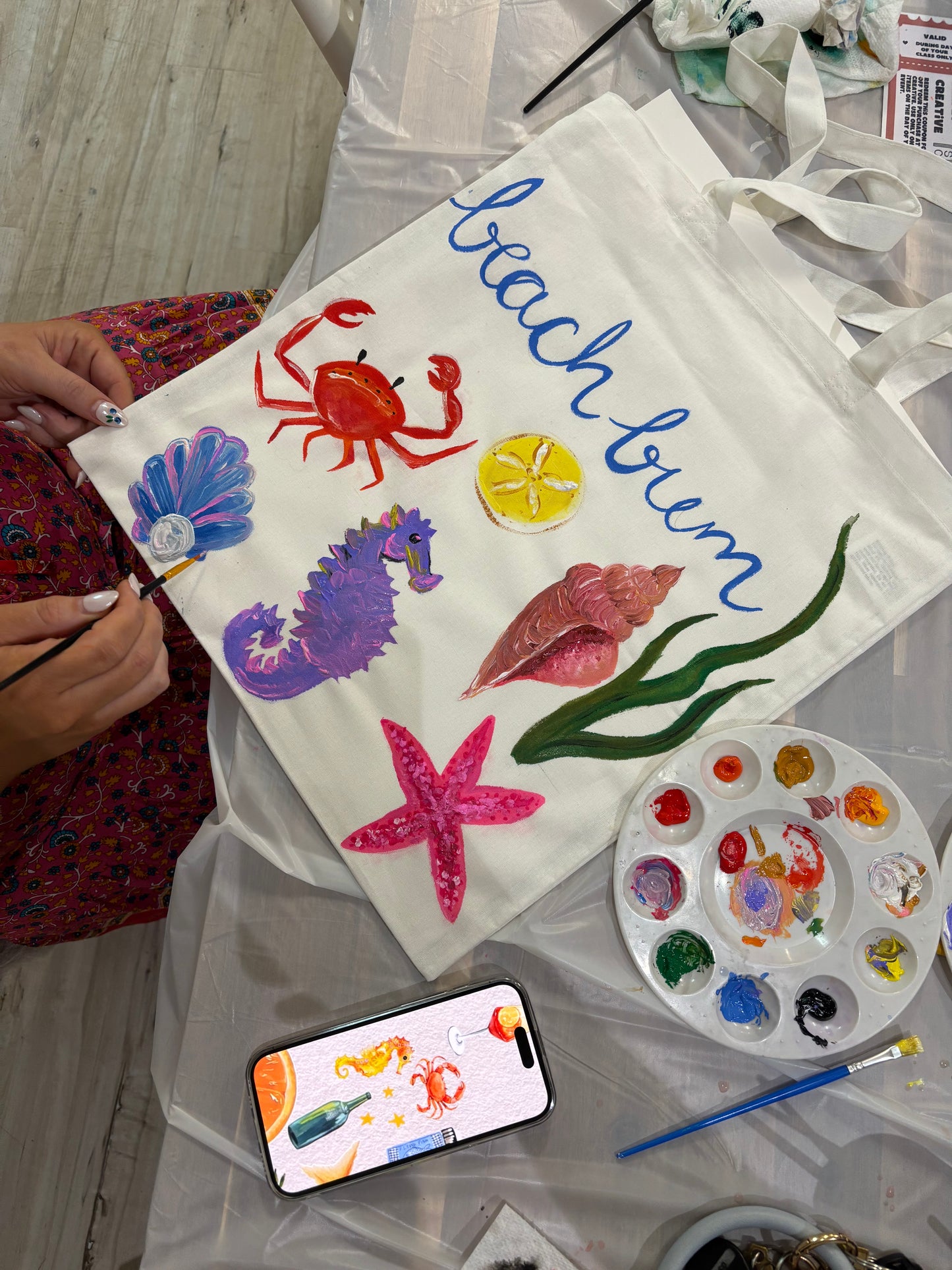 Tote Bag Painting Craft Night at Graze Food Hall | Tues. May 26th 6pm-8pm Minneapolis, MN