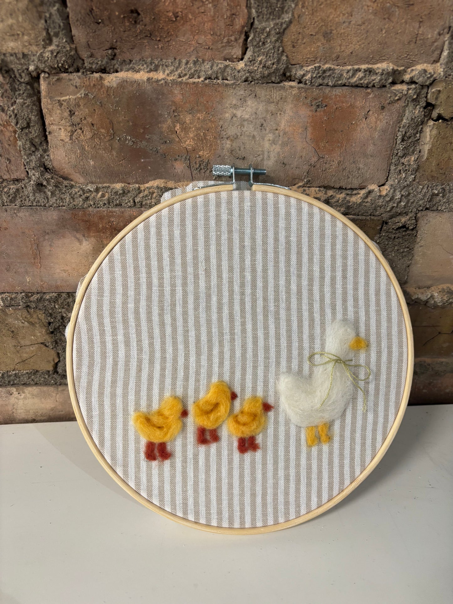 Needle Felting on a Hoop Class