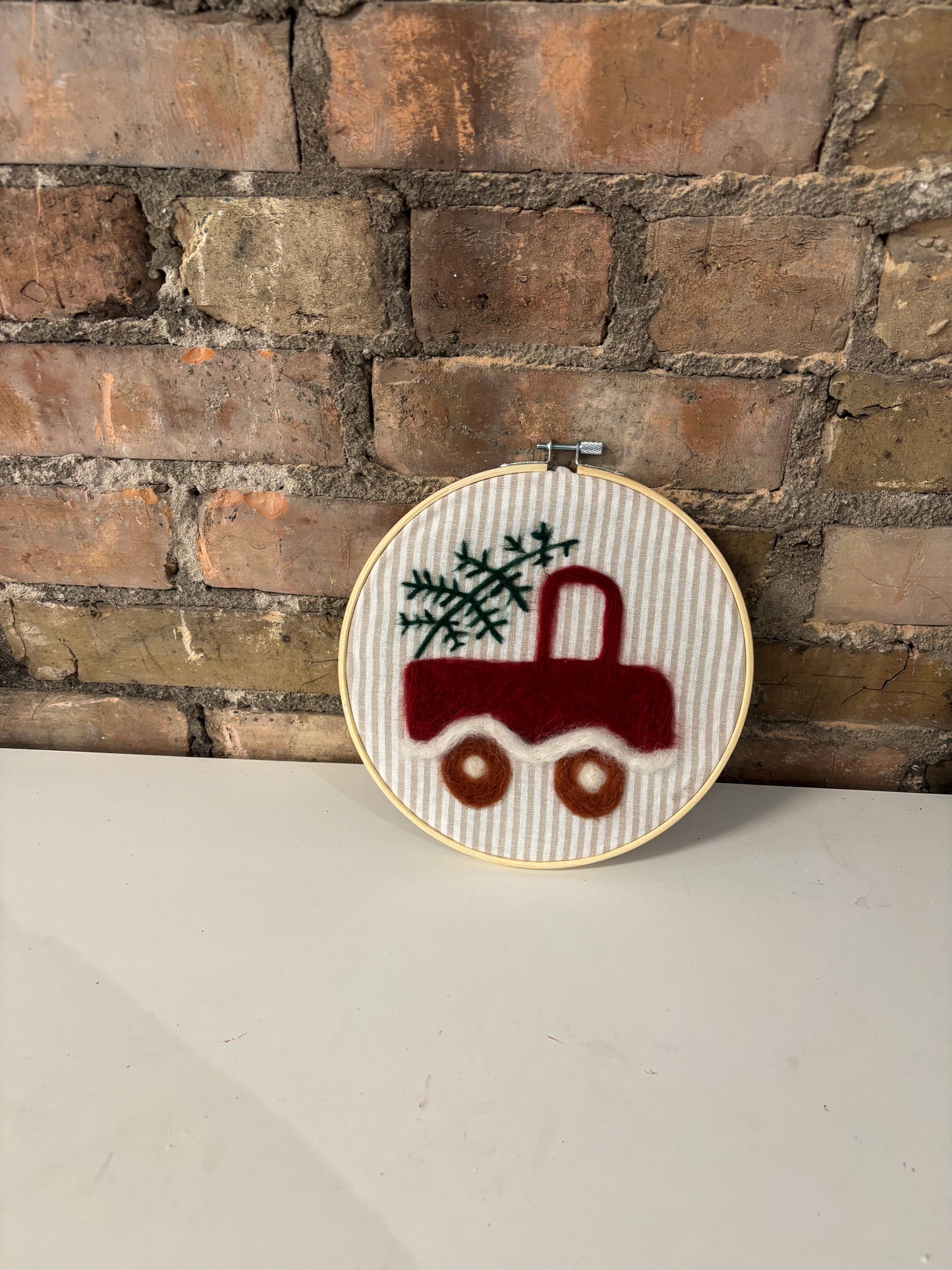 Needle Felting on a Hoop Class