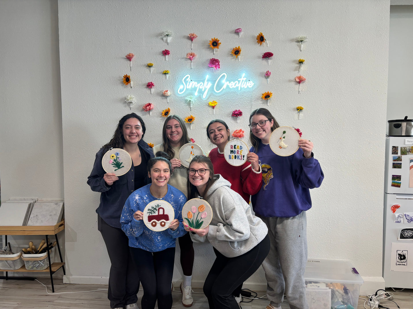 Needle Felting on a Hoop Class