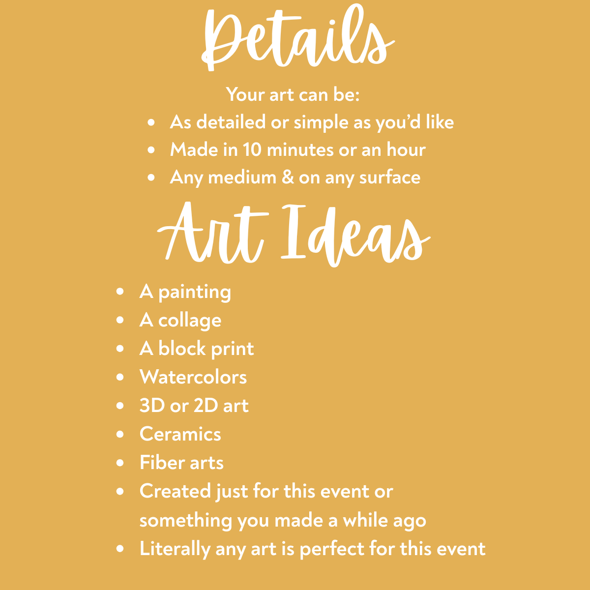 Fundraising Art Exchange | Sat. September 12th 3pm-7pm